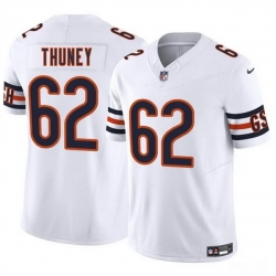 Men Chicago Bears 62 Joe Thuney White 2025 F U S E  Vapor Stitched Football Jersey