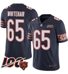 Men Chicago Bears 65 Cody Whitehair Navy Blue Team Color 100th Season Limited Football Jersey