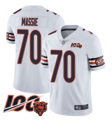 Men Chicago Bears 70 Bobby Massie White Vapor Untouchable Limited Player 100th Season Football Jersey