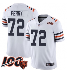 Men Chicago Bears 72 William Perry White 100th Season Limited Football Jersey