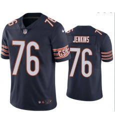 Men Chicago Bears 76 Teven Jenkins Navy Vapor untouchable Limited Stitched Jersey