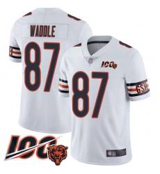 Men Chicago Bears 87 Tom Waddle White Vapor Untouchable Limited Player 100th Season Football Jersey