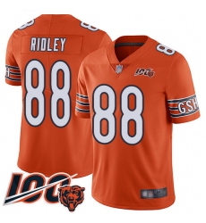 Men Chicago Bears 88 Riley Ridley Orange Alternate 100th Season Limited Football Jersey