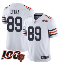 Men Chicago Bears 89 Mike Ditka White 100th Season Limited Football Jersey