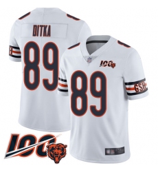 Men Chicago Bears 89 Mike Ditka White Vapor Untouchable Limited Player 100th Season Football Jerseyrs