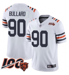 Men Chicago Bears 90 Jonathan Bullard White 100th Season Limited Football Jersey