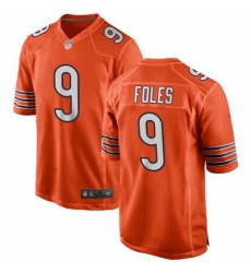 Men Chicago Bears Nick Foles  9 Orange Limited Jersey