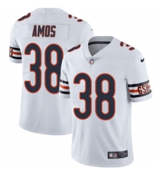 Men Nike Bears #38 Adrian Amos White Stitched NFL Vapor Untouchable Limited Jersey