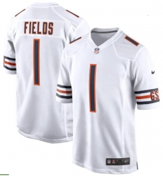 Men Nike Justin Fields White Chicago Bears 2021 NFL Draft First Round Pick Game Jersey