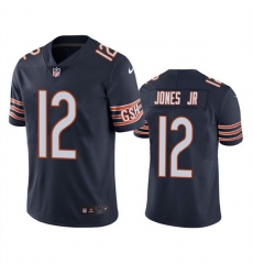 Men's Chicago Bears #12 Velus Jones Jr. Navy Vapor untouchable Limited Stitched Jersey