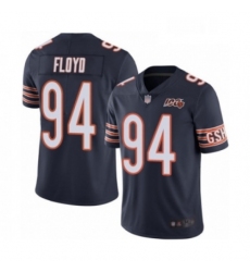 Mens Chicago Bears 94 Leonard Floyd Navy Blue Team Color 100th Season Limited Football Jersey