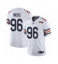 Mens Chicago Bears 96 Akiem Hicks White 100th Season Limited Football Jersey