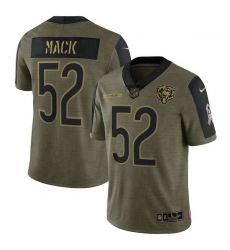 Men's Chicago Bears Khalil Mack Nike Olive 2021 Salute To Service Limited Player Jersey