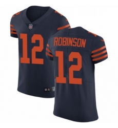 Mens Nike Chicago Bears 12 Allen Robinson Navy Blue Alternate Vapor Untouchable Elite Player NFL Jersey