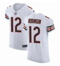 Mens Nike Chicago Bears 12 Allen Robinson White Vapor Untouchable Elite Player NFL Jersey