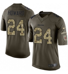 Mens Nike Chicago Bears 24 Jordan Howard Limited Green Salute to Service NFL Jersey