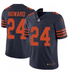 Mens Nike Chicago Bears 24 Jordan Howard Navy Blue Alternate Vapor Untouchable Limited Player NFL Jersey