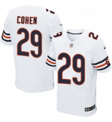 Mens Nike Chicago Bears 29 Tarik Cohen Elite White NFL Jersey
