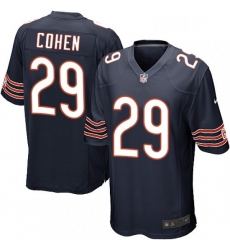 Mens Nike Chicago Bears 29 Tarik Cohen Game Navy Blue Team Color NFL Jersey