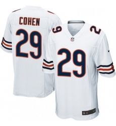 Mens Nike Chicago Bears 29 Tarik Cohen Game White NFL Jersey