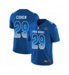 Mens Nike Chicago Bears 29 Tarik Cohen Limited Royal Blue NFC 2019 Pro Bowl NFL Jersey