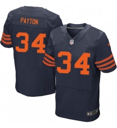 Mens Nike Chicago Bears 34 Walter Payton Elite Navy Blue Alternate NFL Jersey