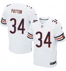 Mens Nike Chicago Bears 34 Walter Payton Elite White NFL Jersey
