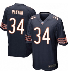 Mens Nike Chicago Bears 34 Walter Payton Game Navy Blue Team Color NFL Jersey