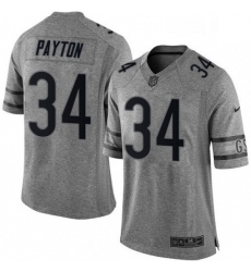 Mens Nike Chicago Bears 34 Walter Payton Limited Gray Gridiron NFL Jersey