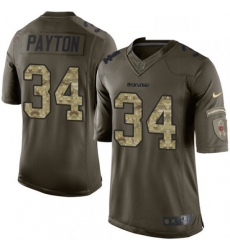 Mens Nike Chicago Bears 34 Walter Payton Limited Green Salute to Service NFL Jersey