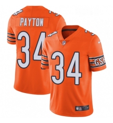 Mens Nike Chicago Bears 34 Walter Payton Limited Orange Rush Vapor Untouchable NFL Jersey