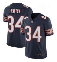 Mens Nike Chicago Bears 34 Walter Payton Navy Blue Team Color Vapor Untouchable Limited Player NFL Jersey