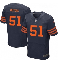 Mens Nike Chicago Bears 51 Dick Butkus Elite Navy Blue Alternate NFL Jersey