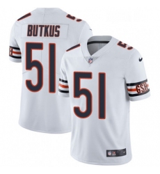 Mens Nike Chicago Bears 51 Dick Butkus White Vapor Untouchable Limited Player NFL Jersey