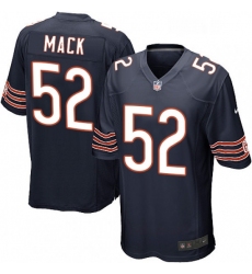 Mens Nike Chicago Bears 52 Khalil Mack Game Navy Blue Team Color NFL Jersey