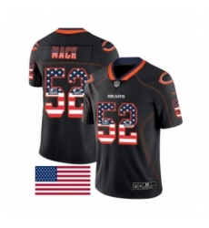 Mens Nike Chicago Bears 52 Khalil Mack Limited Black Rush USA Flag NFL Jersey