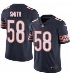 Mens Nike Chicago Bears 58 Roquan Smith Navy Blue Team Color Vapor Untouchable Limited Player NFL Jersey