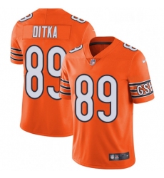 Mens Nike Chicago Bears 89 Mike Ditka Elite Orange Rush Vapor Untouchable NFL Jersey