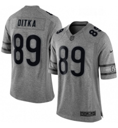 Mens Nike Chicago Bears 89 Mike Ditka Limited Gray Gridiron NFL Jersey
