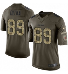 Mens Nike Chicago Bears 89 Mike Ditka Limited Green Salute to Service NFL Jersey