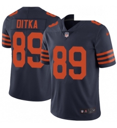 Mens Nike Chicago Bears 89 Mike Ditka Navy Blue Alternate Vapor Untouchable Limited Player NFL Jersey
