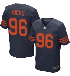 Mens Nike Chicago Bears 96 Akiem Hicks Elite Navy Blue Alternate NFL Jersey