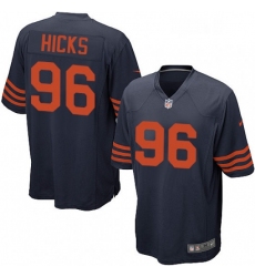 Mens Nike Chicago Bears 96 Akiem Hicks Game Navy Blue Alternate NFL Jersey