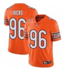 Mens Nike Chicago Bears 96 Akiem Hicks Limited Orange Rush Vapor Untouchable NFL Jersey
