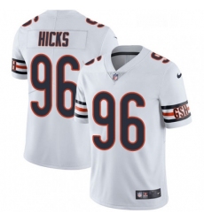 Mens Nike Chicago Bears 96 Akiem Hicks White Vapor Untouchable Limited Player NFL Jersey