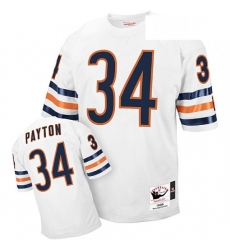 Mitchell and Ness Chicago Bears 34 Walter Payton White Authentic Throwback NFL Jersey
