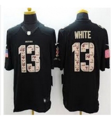 New Chicago Bears #13 Kevin White Black Men Stitched NFL Limited Salute to Service Jersey