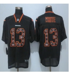 New Chicago Bears #13 Kevin White New Lights Out Black Men Stitched NFL Elite Jersey