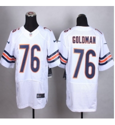 New Chicago Bears #76 Eddie Goldman White Men Stitched NFL Elite Jersey