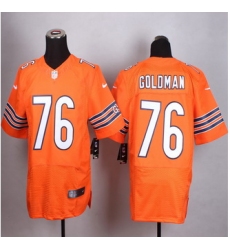 New Chicago Bears#76 Eddie Goldman Orange Alternate Men Stitched NFL Elite Jersey